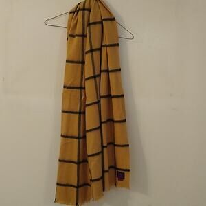 Phenix wool scarf tan and black. 72 inches